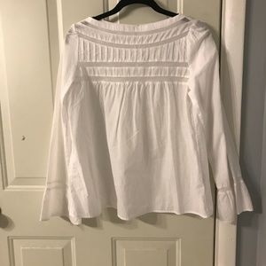 Uniqlo White Bell-sleeve Top